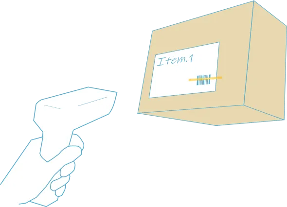 Scanning an individual item's barcode against the order